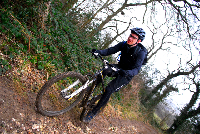 Joe mountain biking near Leeds